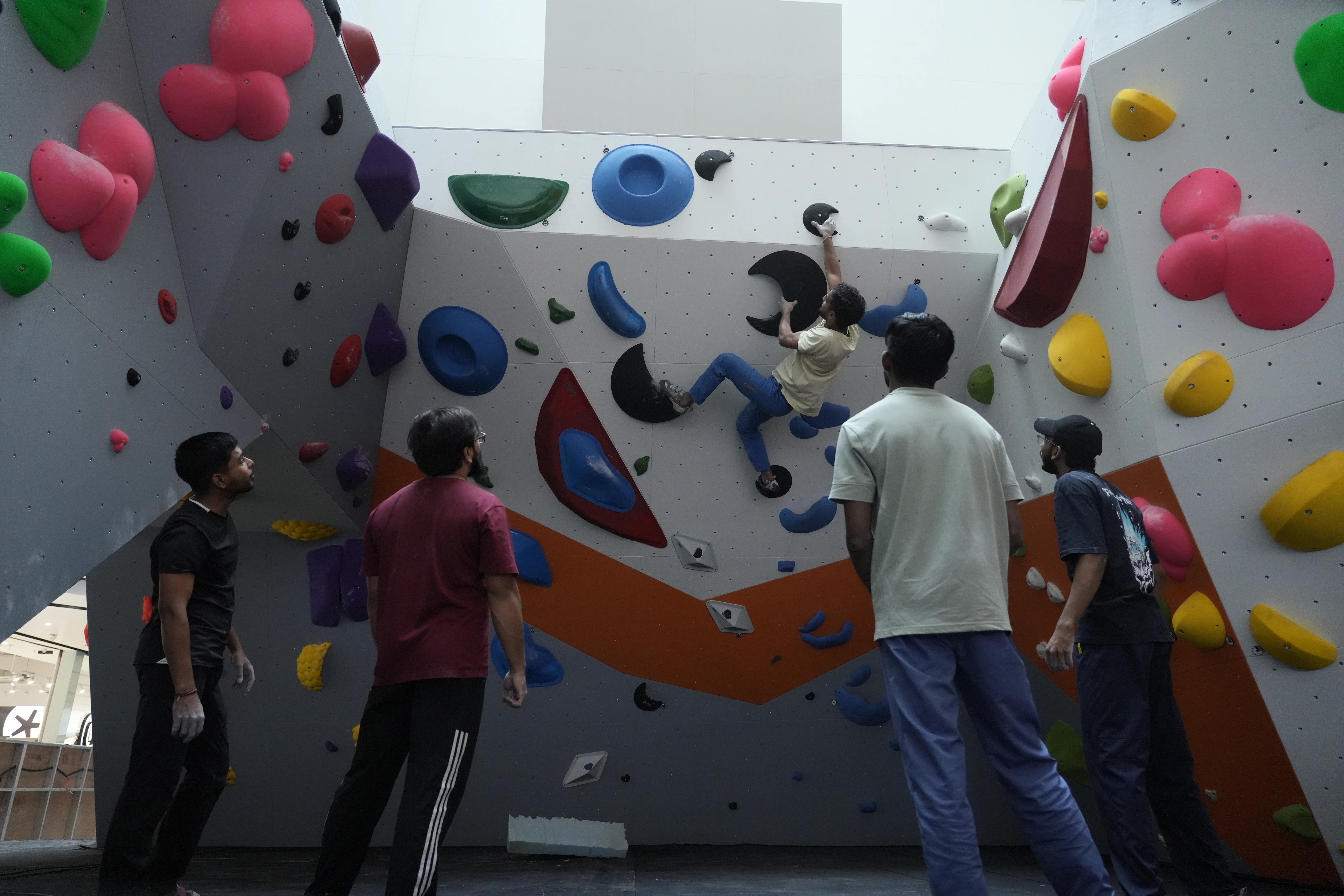 Indoor rock climbing gym