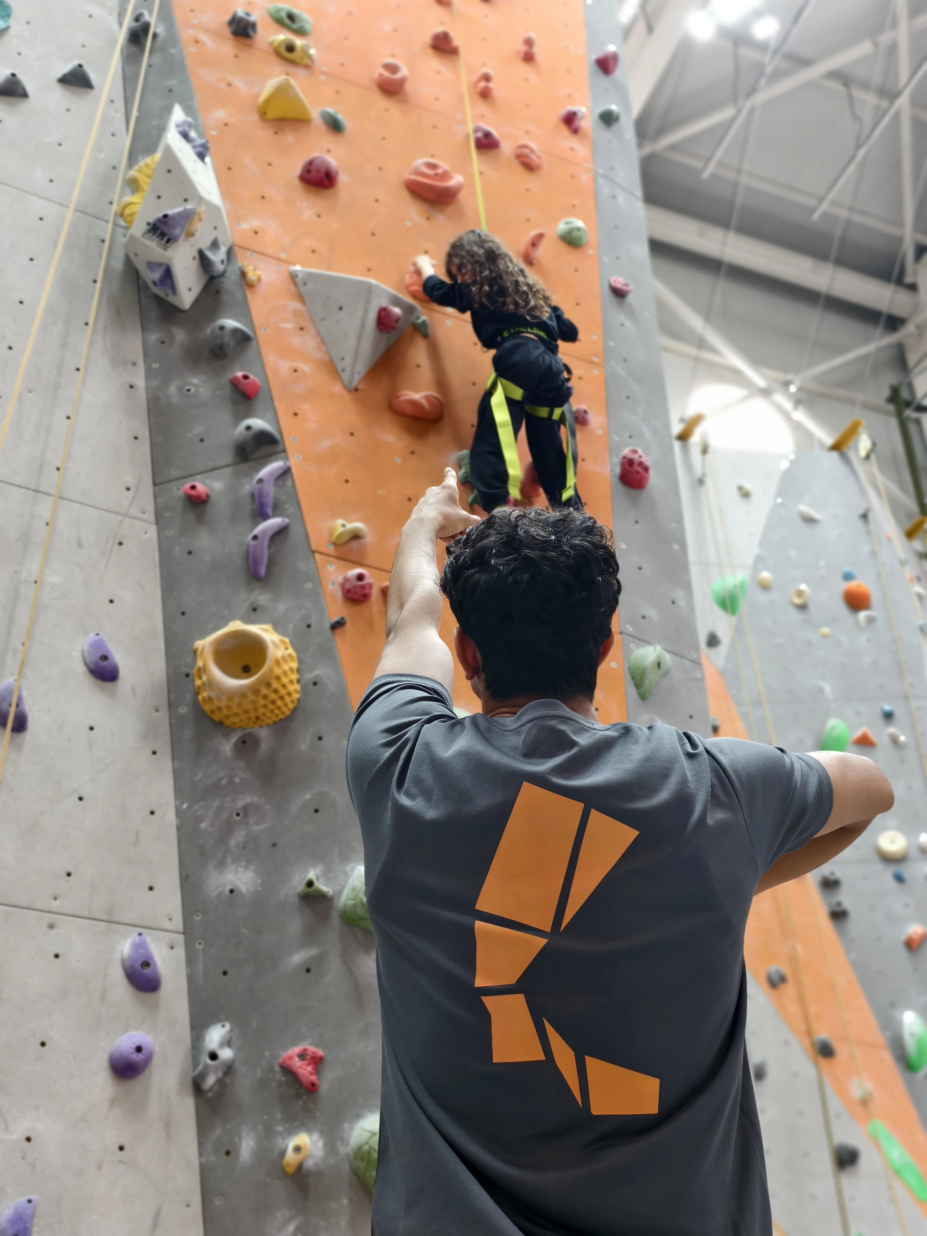 Celebration after climbing