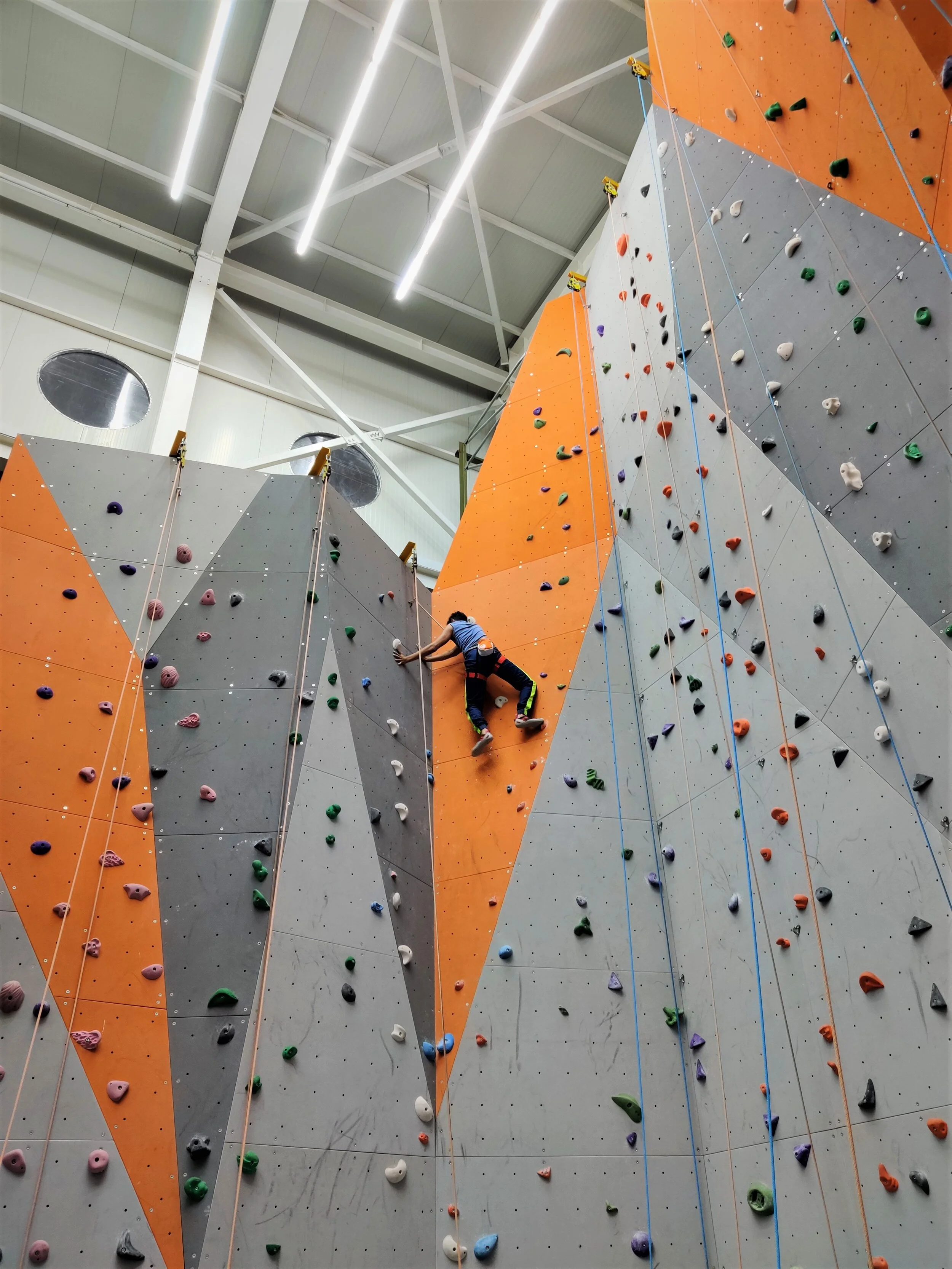Climber having fun at Climb Central Delhi